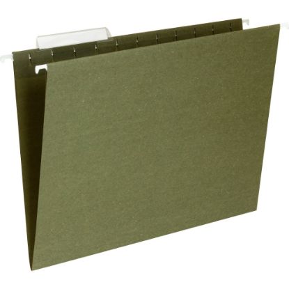 Picture of Business Source Standard Hanging File Folders, Letter Size, 1/3 Tab Cut, Standard Green, Box Of 25 Folders