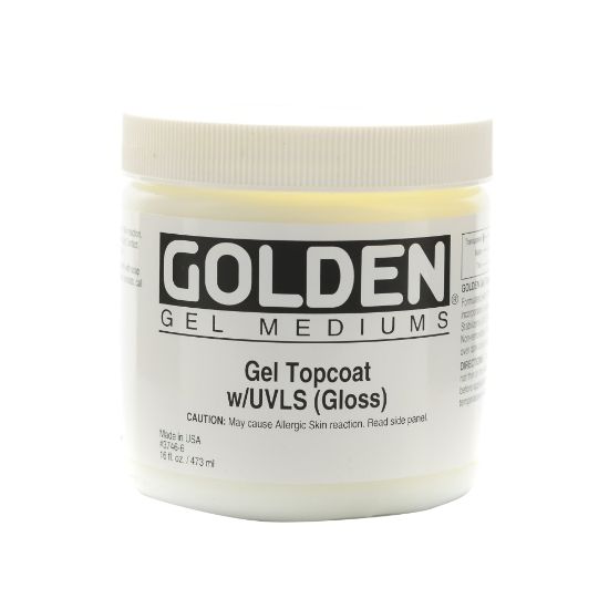 Picture of Golden Digital Mixed Media Gel Topcoat With UVLS, Gloss, 16 Oz