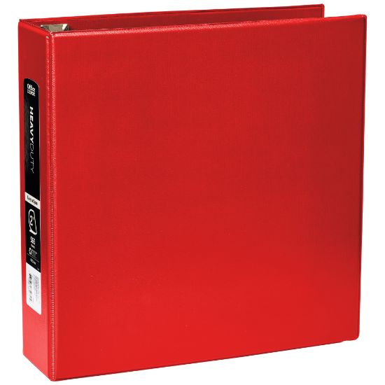 Picture of Office Depot Brand Heavy-Duty 3-Ring Binder, 2in D-Rings, Red