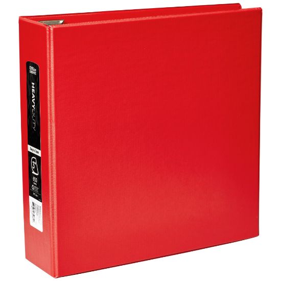 Picture of Office Depot Heavy-Duty 3-Ring Binder, 3in D-Rings, Red