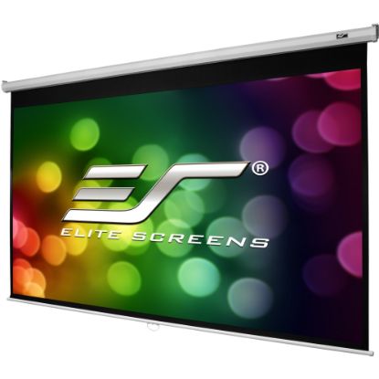 Picture of Elite Screens Manual B - 100-INCH 1:1, Manual Pull Down Projector Screen 4K / 8K Ultra HDR 3D Ready with Slow Retract Mechanism, 2-YEAR WARRANTY, M100S"