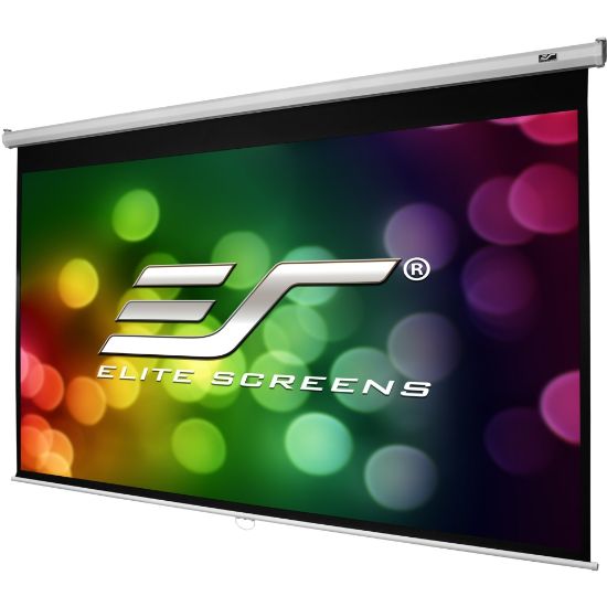 Picture of Elite Screens Manual B - 100-INCH 1:1, Manual Pull Down Projector Screen 4K / 8K Ultra HDR 3D Ready with Slow Retract Mechanism, 2-YEAR WARRANTY, M100S"