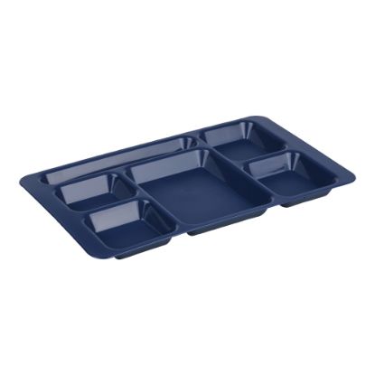 Picture of Cambro Camwear 5-Compartment Trays, 15inW, Navy Blue, Pack Of 24 Trays