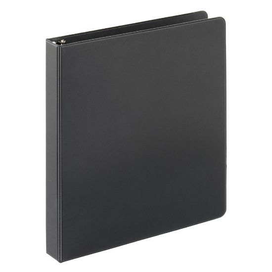 Picture of Just Basics Economy Nonview 3-Ring Binder, 1in Round Rings, Black