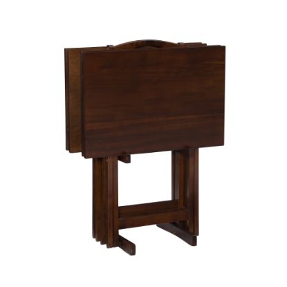 Picture of Powell Ardai 5-Piece Tray Table Set, Hazelnut