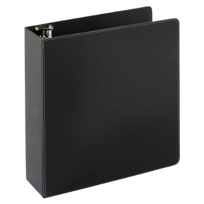 Picture of Just Basics Economy Nonview 3-Ring Binder, 3in Round Rings, Black