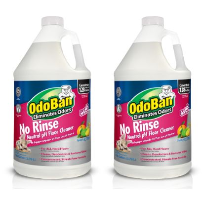 Picture of OdoBan Pet Solutions No-Rinse Neutral pH Floor Cleaner Concentrate, 1 Gallon, Pack Of 2 Jugs