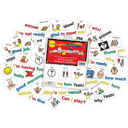 Picture of Barker Creek Magnets, Learning Magnets PCS, Social Phrases & Questions Set, Grades Pre-K+, Pack Of 90