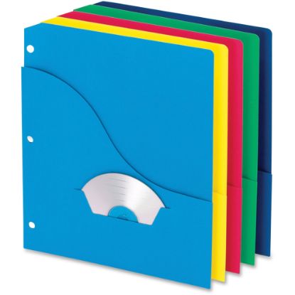 Picture of Pendaflex Pocket Project Folder - 8 1/2in x 11in - Pressboard - Blueberry, Ice, Lemon, Lime, Strawberry - 10% Recycled - 10 / Pack