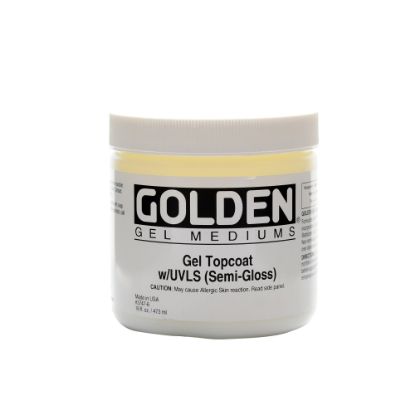 Picture of Golden Digital Mixed Media Gel Topcoat With UVLS, Semi-Gloss, 16 Oz