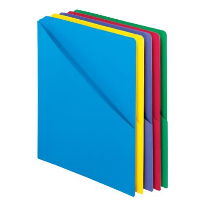 Picture of Pendaflex Slash-Pocket Project Folders with Holder for CDs/DVDs, 11in x 8 1/2in, Assorted Colors, Pack Of 25