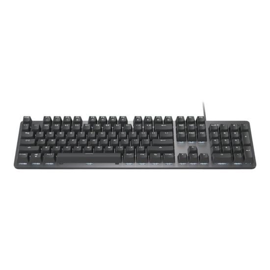 Picture of Logitech K845 Mechanical Illuminated Corded Aluminum Keyboard TTC Switches - Blue (Clicky) - Keyboard - backlit - USB - key switch: GX Blue Clicky