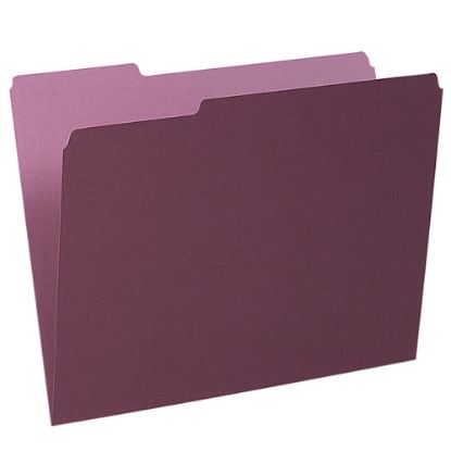 Picture of Pendaflex 1/3-Cut Color Interior Folders, Letter Size, Burgundy, Box Of 100