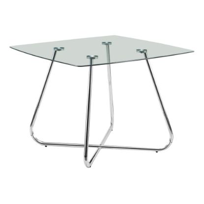 Picture of Monarch Specialties Aiden Dining Table, 31inH x 40inW x 40inD, Clear Glass