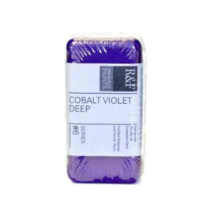 Picture of R & F Handmade Paints Encaustic Paint Cake, 40 mL, Cobalt Violet Deep