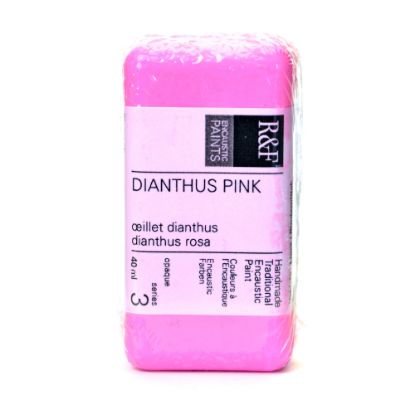 Picture of R & F Handmade Paints Encaustic Paint Cake, 40 mL, Dianthus Pink