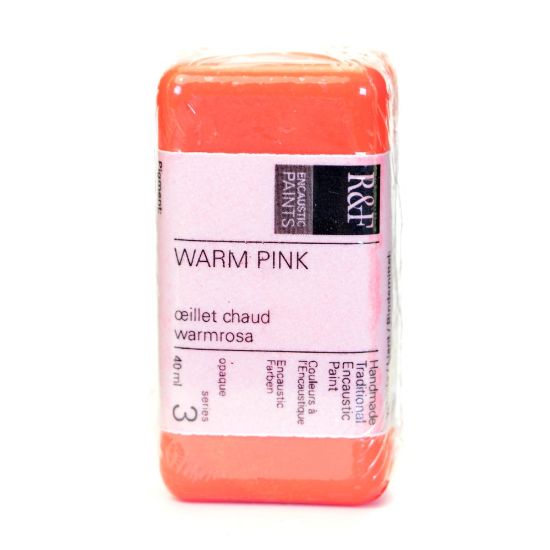 Picture of R & F Handmade Paints Encaustic Paint Cake, 40 mL, Warm Pink