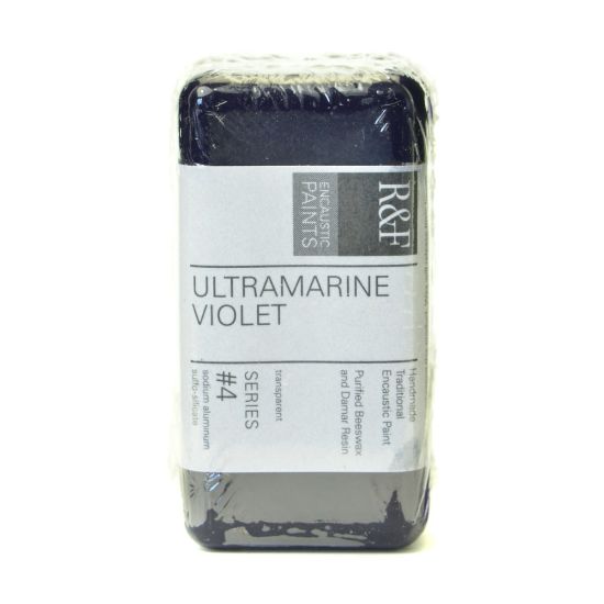 Picture of R & F Handmade Paints Encaustic Paint Cake, 40 mL, Ultramarine Violet