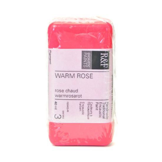 Picture of R & F Handmade Paints Encaustic Paint Cake, 40 mL, Warm Rose