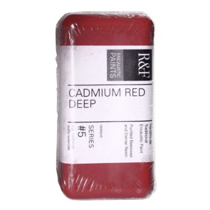 Picture of R & F Handmade Paints Encaustic Paint Cake, 40 mL, Cadmium Red Deep