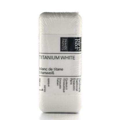 Picture of R & F Handmade Paints Encaustic Paint Cake, 104 mL, Titanium White