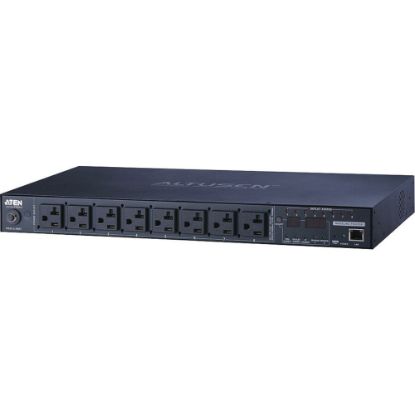 Picture of ATEN eco PDU PE8108A 8-Outlets PDU-TAA Compliant - IEC 60320 C20 - 8 x NEMA 5-15R - 120 V AC - 1440 W - Network (RJ-45) - 1U - Rack-mountable