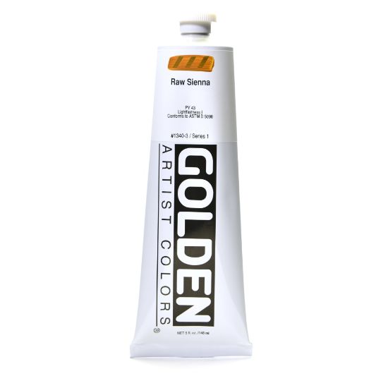 Picture of Golden Heavy Body Acrylic Paint, 5 Oz, Raw Sienna