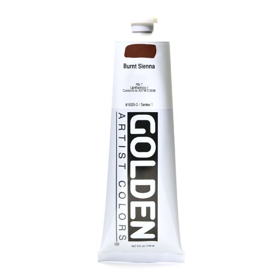 Picture of Golden Heavy Body Acrylic Paint, 5 Oz, Burnt Sienna