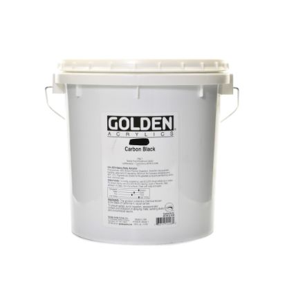 Picture of Golden Heavy Body Acrylic Paint, 128 Oz, Carbon Black