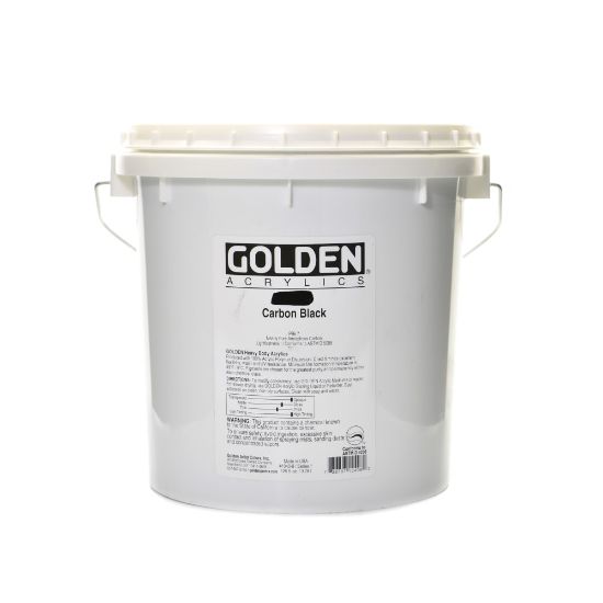 Picture of Golden Heavy Body Acrylic Paint, 128 Oz, Carbon Black