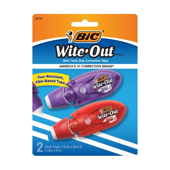 Picture of BIC Wite-Out Correction Tape, 1/6in x 237 1/16in, Pack Of 2