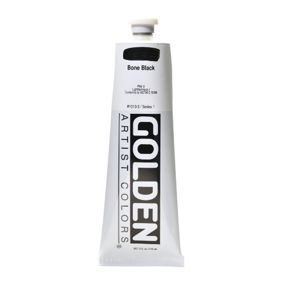 Picture of Golden Heavy Body Acrylic Paint, 5 Oz, Bone Black