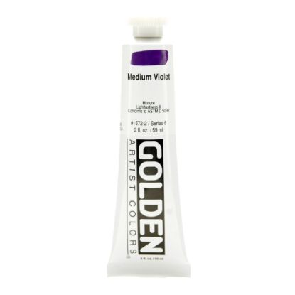 Picture of Golden Heavy Body Acrylic Paint, 2 Oz, Medium Violet