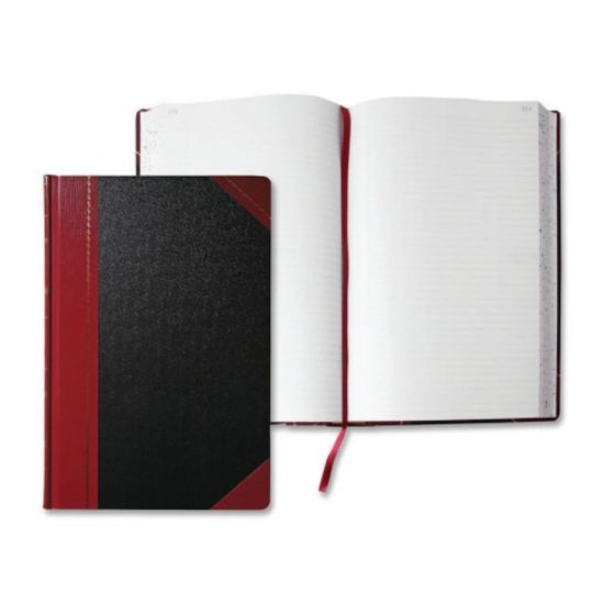 Picture of Boorum & Pease Boorum 9 Series Record Rule Account Books - 500 Sheet(s) - Thread Sewn - 8.62in x 14.12in Sheet Size - Red - White Sheet(s) - Blue, Red Print Color - Black, Red Cover - 1 Each