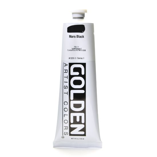 Picture of Golden Heavy Body Acrylic Paint, 5 Oz, Mars Black