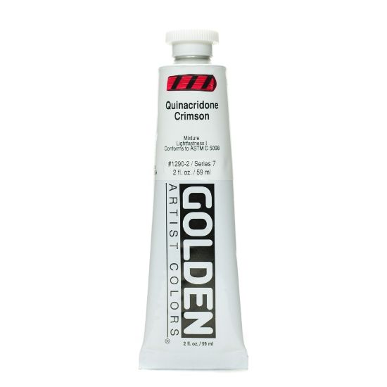 Picture of Golden Heavy Body Acrylic Paint, 2 Oz, Quinacridone Crimson