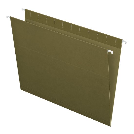 Picture of Pendaflex Hanging Folders, Letter Size, 100% Recycled; Standard Green, Box Of 25 Folders