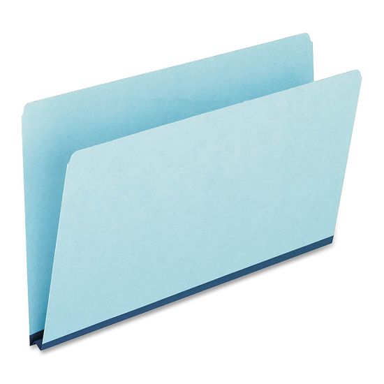 Picture of Oxford Straight-Cut Pressboard Top-Tab File Folders, Legal Size, 65% Recycled, Blue, Box Of 25