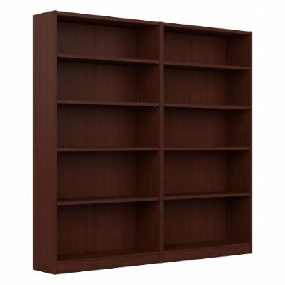 Picture of Bush Furniture Universal 72inH 5-Shelf Bookcases, Vogue Cherry, Set Of 2 Bookcases, Standard Delivery