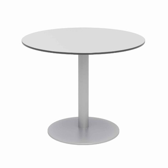 Picture of KFI Studios Eveleen 36in Round Outdoor Patio Table, 29inH x 36inW x 36inD, Silver/Fashion Gray