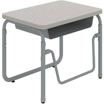 Picture of Safco AlphaBetter 2.0 Height-Adjustable Sit/Stand 28inW Student Desk With Book Box And Pendulum Bar, Dry Erase