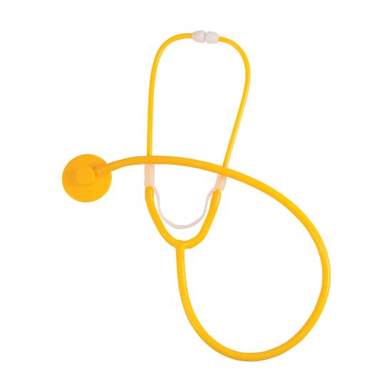 Picture of MABIS Dispos-A-Scope Single-Patient Stethoscope, 30in, White/Yellow