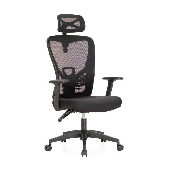 Picture of ALPHA HOME Adjustable Ergonomic Mesh High-Back Task Chair, Black