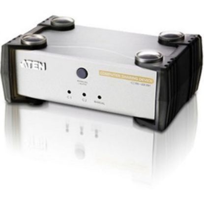 Picture of Aten Computer Sharing KVM Switch-TAA Compliant - 1 x 2 - 1 x HD-15 Keyboard/Mouse/Video