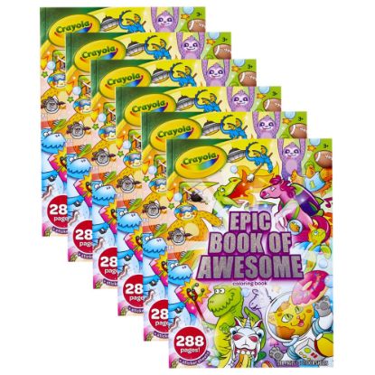 Picture of Crayola Epic Book Of Awesome 288-Page Coloring Books, Pack Of 6 Books