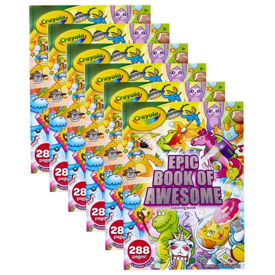 Picture of Crayola Epic Book Of Awesome 288-Page Coloring Books, Pack Of 6 Books