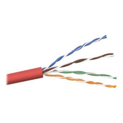 Picture of Belkin - Bulk cable - TAA Compliant - 1000 ft - UTP - CAT 5e - plenum, solid - red