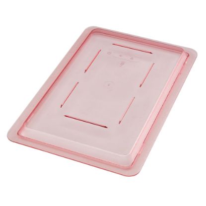 Picture of Cambro Camwear Food Box Flat Covers, 12in x 18in, Safety Red, Set Of 6 Covers