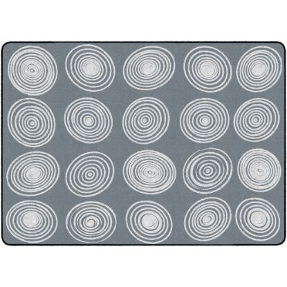 Picture of Flagship Carpets Circles Rug, Rectangle, 6ft x 8ft 4in, Gray/White