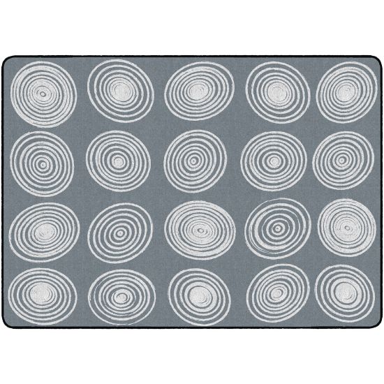 Picture of Flagship Carpets Circles Rug, Rectangle, 6ft x 8ft 4in, Gray/White